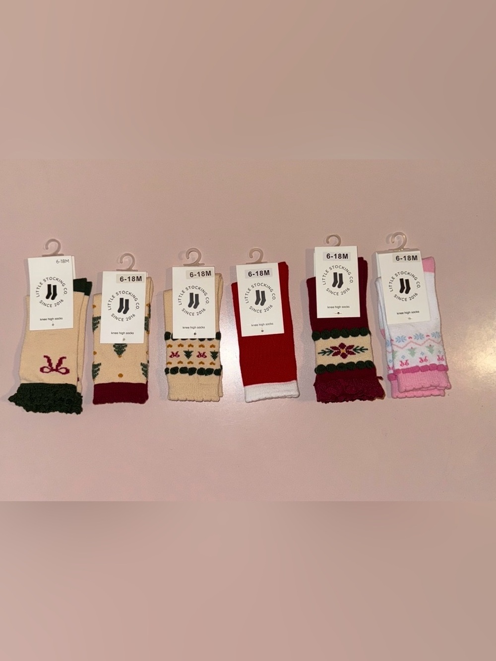 Little stocking co Christmas knee high socks